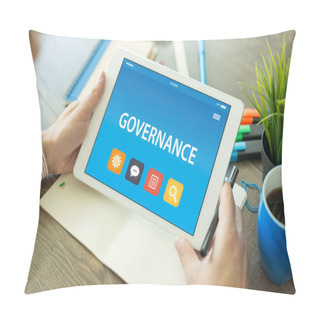 Personality  GOVERNANCE CONCEPT ON TABLET  Pillow Covers