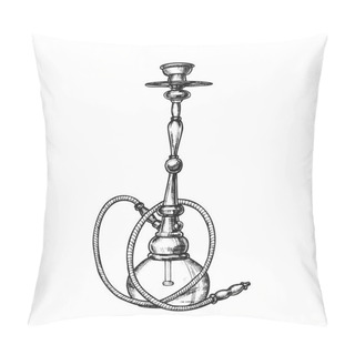 Personality  Smoking Hookah Lounge Cafe Instrument Retro Vector Pillow Covers