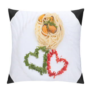 Personality  Italian First Course - Spaghetti And Mussels Pillow Covers