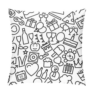 Personality  Celebration And Party Seamless Outline Icon Pattern Pillow Covers