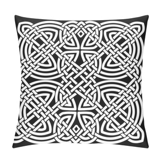 Personality  White And Black Celtic Mandala Background Pillow Covers