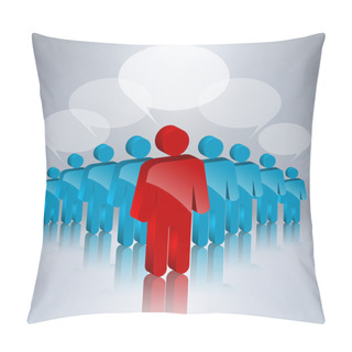 Personality  Icons With Colorful Dialog Speech Bubbles Pillow Covers