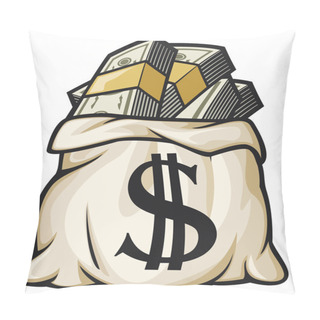 Personality  Money Bag With Dollar Sign Pillow Covers