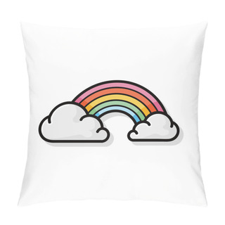Personality  Rainbow Doodle Pillow Covers