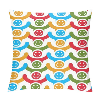 Personality  Seamless Background With Colorful  Faces. Pillow Covers