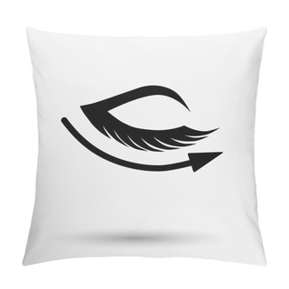 Personality  Vector Eye With Lashes Long Eyelashes Icon Pillow Covers
