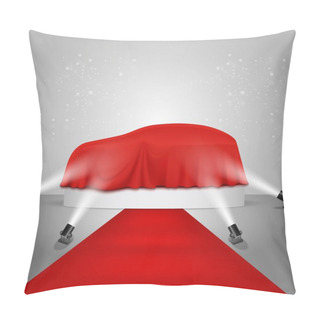Personality  Car Show Round Podium, Vector Realistic Illustration Pillow Covers