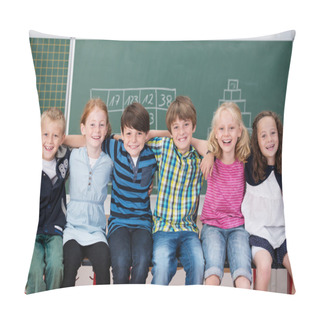 Personality  Happy Laughing Children In School Pillow Covers