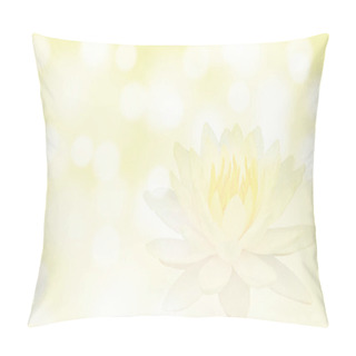 Personality  Soft Focus Lotus Or Water Lily Flower On Yellow Color Abstract Background Pillow Covers