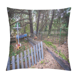 Personality  Cemetery In Zymovyshche Ghost Village Of Chernobyl Exclusion Zone, Ukraine Pillow Covers