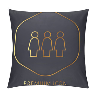 Personality  Activism Golden Line Premium Logo Or Icon Pillow Covers