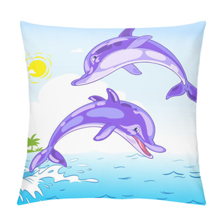 Personality  Funny Dolphins Pillow Covers