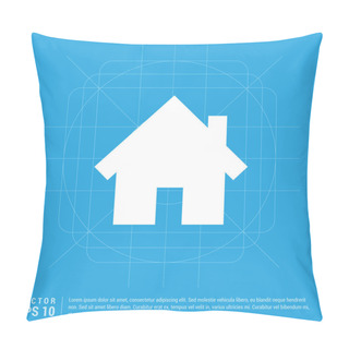 Personality  Home Or House Icon  Pillow Covers