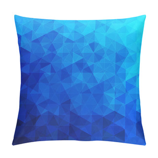 Personality  Triangular Abstract Background Blue Ocean Pillow Covers