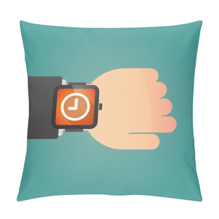 Personality  Smart Watch Icon With A Clock Pillow Covers