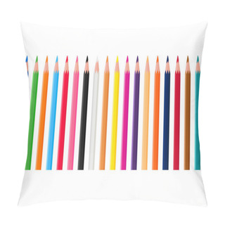 Personality  Colorful Pencils Collection. Set Of Eighteen Colorful Pencils Pillow Covers