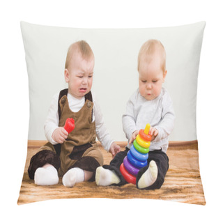 Personality  Two Children Shared A Toy Pillow Covers