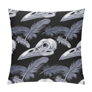 Personality  Seamless Background With Skulls. Pillow Covers