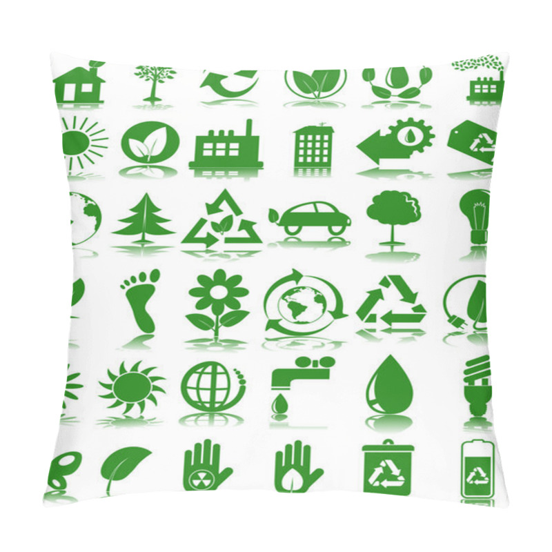 Personality  Set Of 36 Ecology Icons Pillow Covers