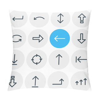 Personality  Vector Illustration Of 16 Sign Icons. Editable Pack Of Shrift, Tab, Exchange And Other Elements. Pillow Covers