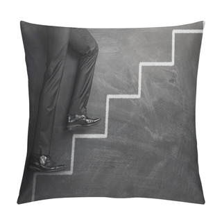 Personality  Climbing At The Career Steps Pillow Covers