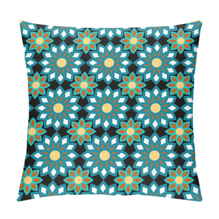 Personality  Floral Cute Pattern In Bright Colors, 20s, 50s, 60s, 80s Fashion Style, Trendy Fabric And Wrapping Paper Pillow Covers