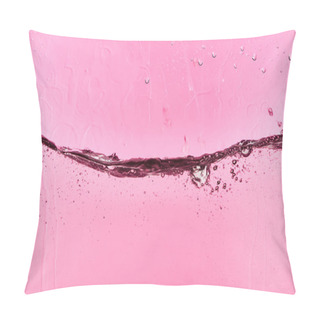 Personality  Wavy Clear Fresh Water On Pink Background With Leaking Drops Pillow Covers