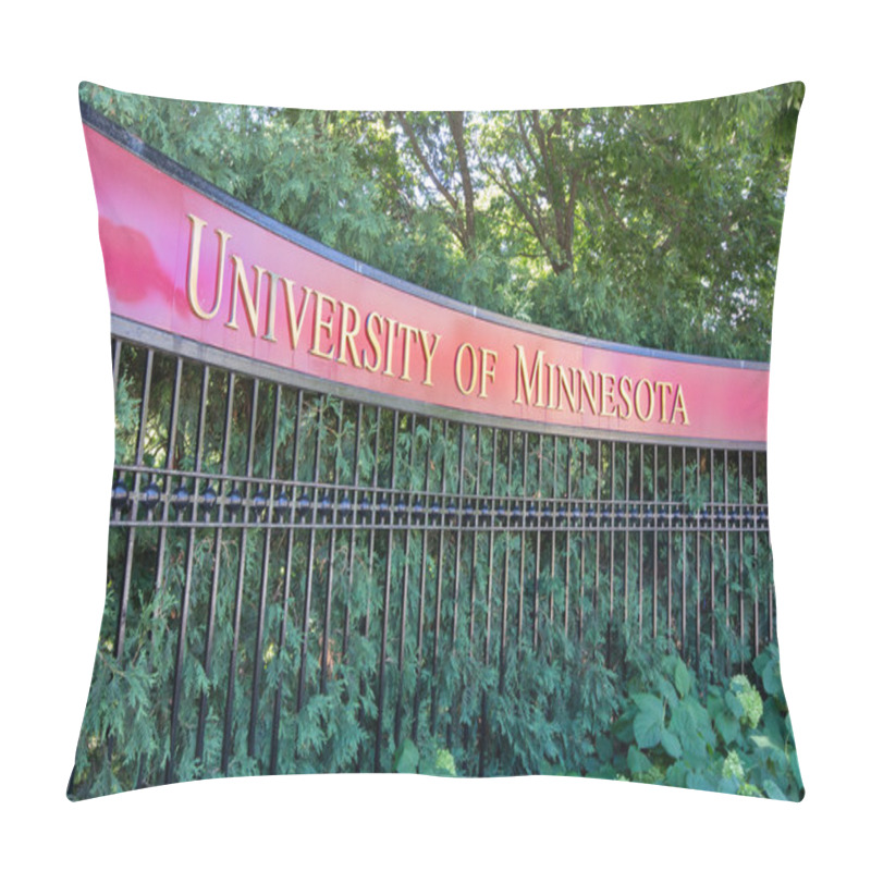 Personality  Entrance To The University Of Minnesota, In Minneapolis Minnesota Pillow Covers