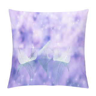 Personality  Fairytale Wallpaper With Transparent White Leaves Pillow Covers