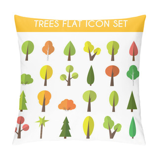 Personality  Tree Icon Set Pillow Covers