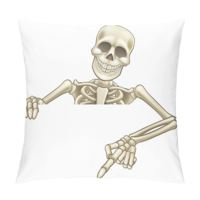 Personality  Cartoon Peeking Skeleton Sign Pillow Covers