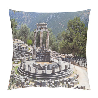 Personality Temple Of Athena Pronoia At Delphi In Greece Pillow Covers
