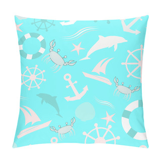 Personality  Seamless Pattern With Nautical Elements Pillow Covers