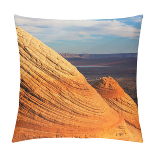 Personality  Sandstone Formations In Utah Pillow Covers