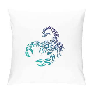 Personality  Creative Design For Scorpio With Flower Tribal Pillow Covers
