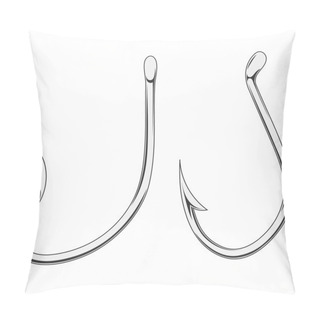Personality  Two Fishing Hooks Pillow Covers