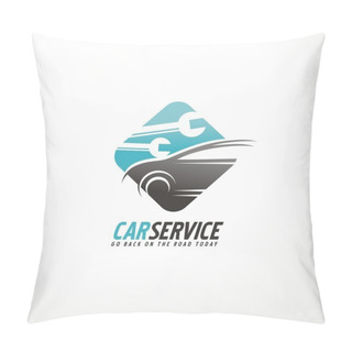 Personality  Car Abstract Vector Logo Design Concept Pillow Covers