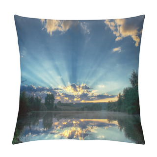 Personality  Sun Makes The Way Through Clouds Pillow Covers