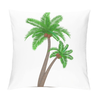 Personality  Tropical Palm Tree With Coconuts Pillow Covers