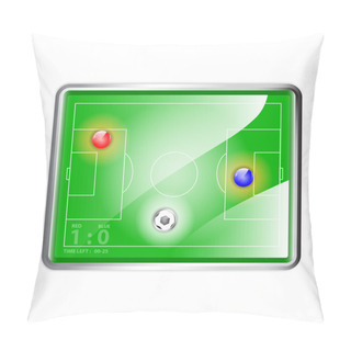 Personality  Football (soccer) Field Stadium With Ball, Vector Illustration Pillow Covers