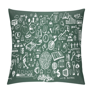 Personality  Business Doodles  Pattern Pillow Covers
