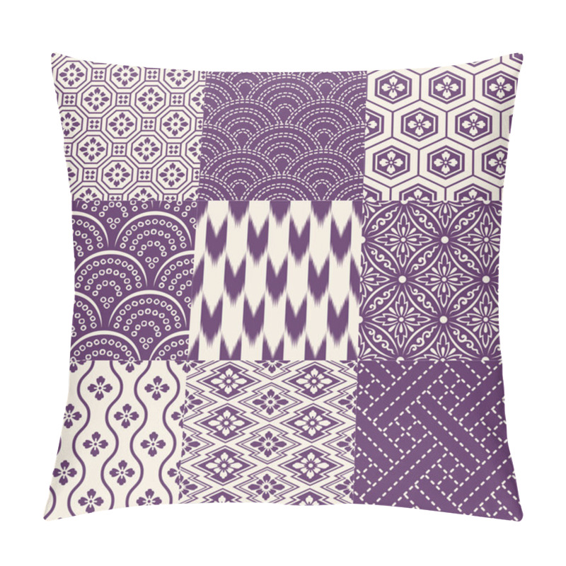 Personality  Purple Japanese Traditional Mesh Pillow Covers