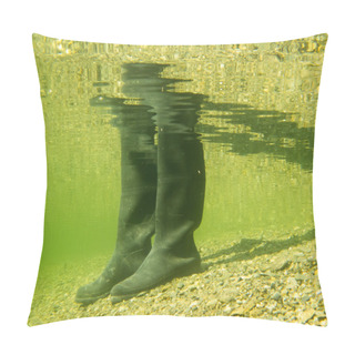 Personality  Rubber Boots Or Gumboots Underwater On Sand Ground Pillow Covers