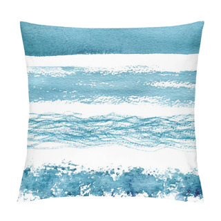 Personality  Blue Watercolor Brush Strokes. Vector Textures. Pillow Covers