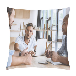 Personality  Multicultural Business People At Meeting Pillow Covers