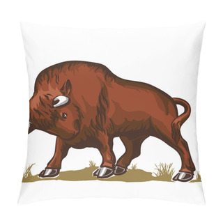 Personality  Buffalo Bull Bison Pillow Covers