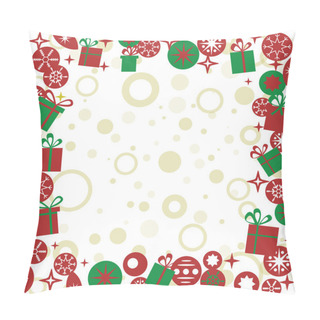 Personality  Vector Christmas Frame. Pillow Covers