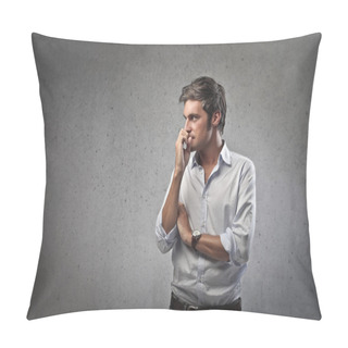 Personality  Worried Man Pillow Covers