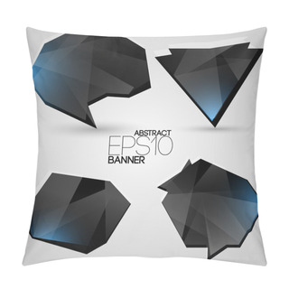 Personality  Vector Set Of Futuristic Banners. Pillow Covers