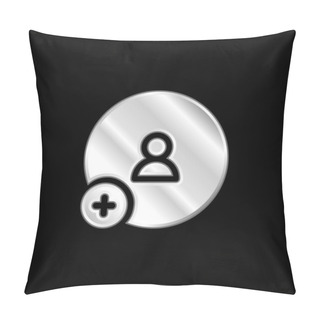 Personality  Add Friend Silver Plated Metallic Icon Pillow Covers